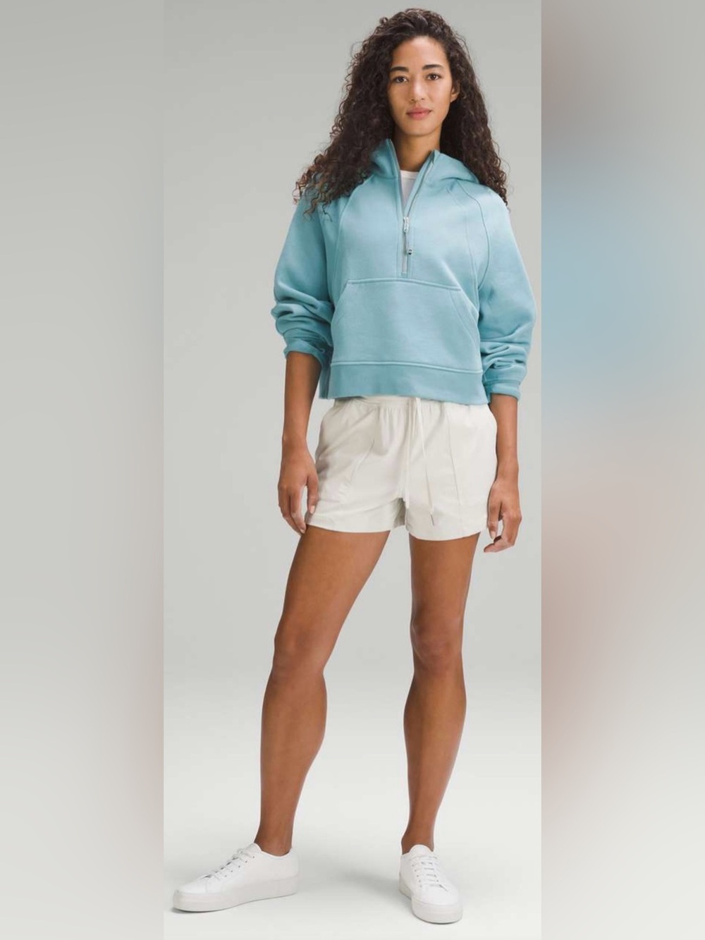 lululemon athletics Scuba Oversized Half-Zip Hoodie in Tidal Teal size XS/S